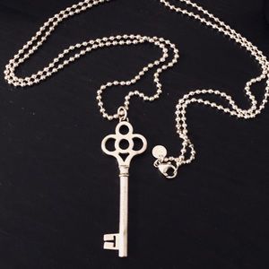 Tiffany & Co. silver key pendant and necklace